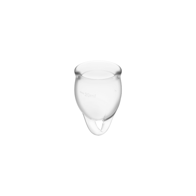 SATISFYER - COUPE MENSTRUELLE FEEL CONFIDENT TRANSPARENTE 15 + 20 ML…