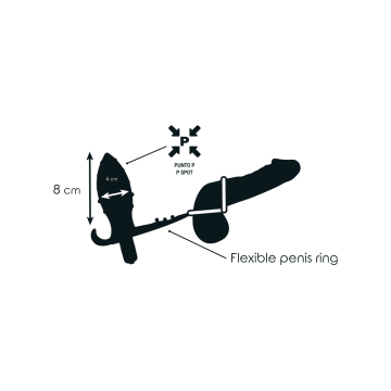 Addicted Toys - Plug Anal Con Anilla Doble Negro | Vybes.it