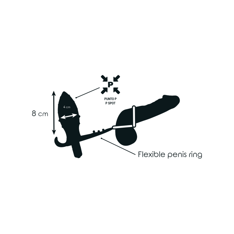 Addicted Toys - Plug Anal Con Anilla Doble Negro | Vybes.it