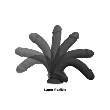 COCK MILLER - SILICONE DENSITY COCKSIL ARTICULABLE BLACK 24 CM - Real…