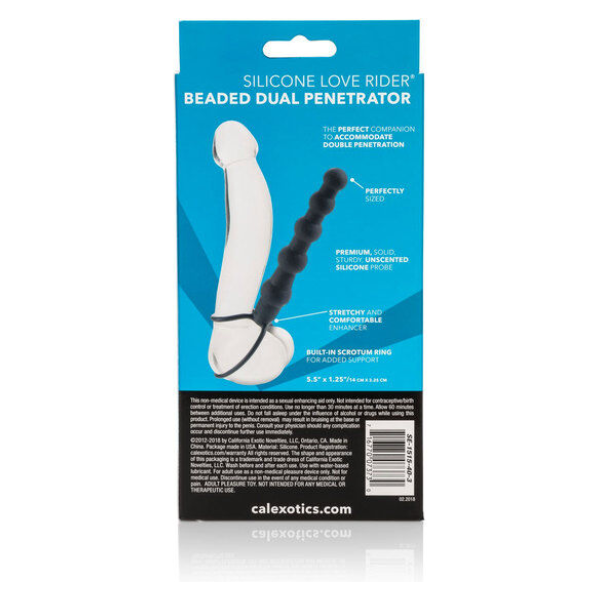 CALEXOTICS - PERLE DOUBLE PÉNÉTRATEUR NOIR