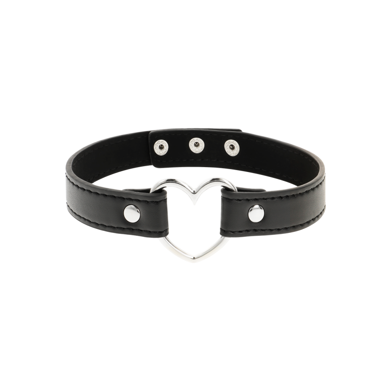 Coquette Chic Desire - Collar Cuero Vegano Accesorio Woman Corazón