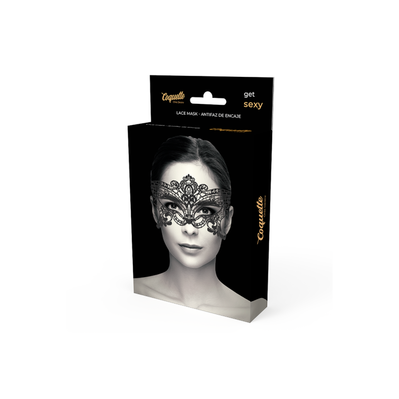 Coquette Chic Desire - Antifaz Encaje Negro Ancho | Vybes.it