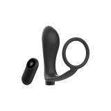 Addicted Toys - Anilla Pene Con Plug Anal Control Remoto Negro