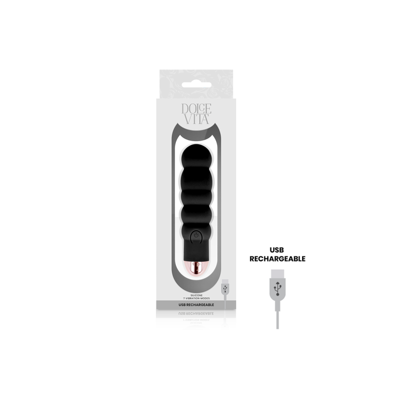 Dolce Vita - Vibratore Ricaricabile Sei Nero 7 Velocità | Vybes.it