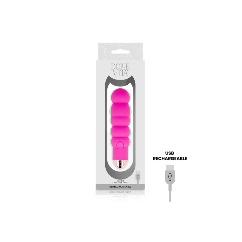 Dolce Vita - Vibratore Ricaricabile Sei Rosa 7 Velocità | Vybes.it