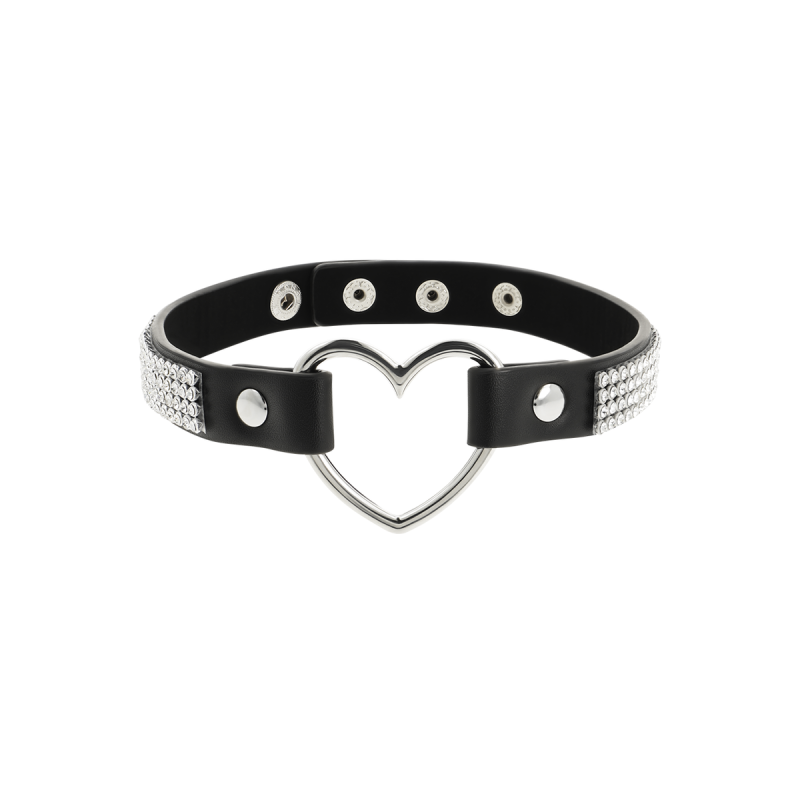 Coquette Chic Desire - Choker Cuero Vegano Corazon | Vybes.it