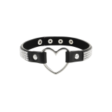 Coquette Chic Desire - Choker Cuero Vegano Corazon | Vybes.it