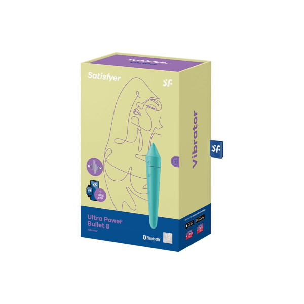 SATISFYER - ULTRA POWER BULLET 8 BALA VIBRADORA TURQUESA