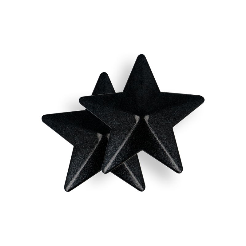 Coquette Chic Desire - Cubre Pezones Metal Estrellas Negras |