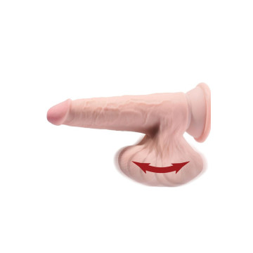 King Cock - Plus 3D Dildo Swinging Balls 24.5 Cm Helle Haut |