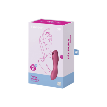 Satisfyer - Curvy Trinity 3 Estimulador Y Vibrador Rojo | Vybes.it