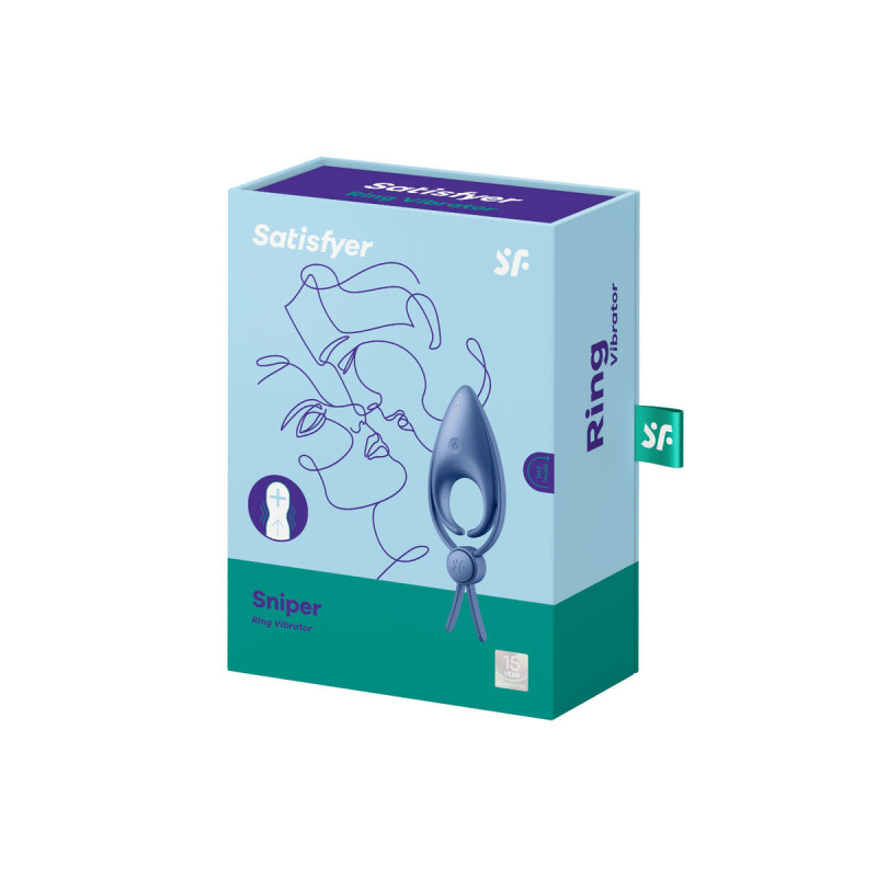 Satisfyer - Sniper Anillo Vibrador Azul | Vybes.it