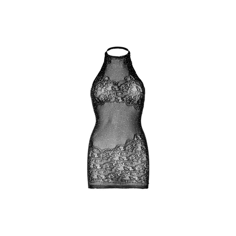 Leg Avenue - Strass Neckholder - Minikleid, Einheitsgröße - Schwarz