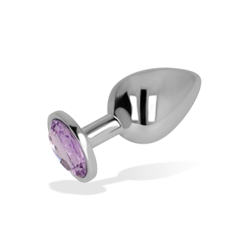 OHMAMA - PLUG ANAL CON CRISTAL VIOLETA 8 CM