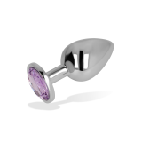 OHMAMA - PLUG ANAL CON CRISTAL VIOLETA 8 CM