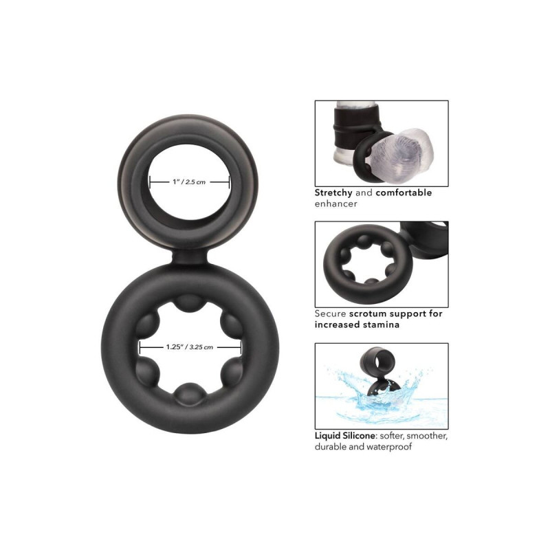 CALEXOTICS - ALPHA DUAL MAGNUM RING BLACK - Cockrings without vibrati…