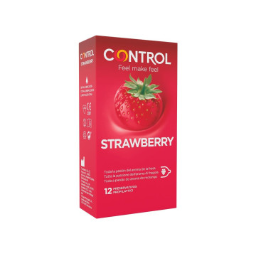 CONTROL - ADAPTATION FRAISE 12 UNITÉS - CONTROL CONDOMS - Saveurs
