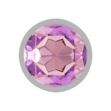Intense - Plug Anal En Métal Aluminium Avec Cristal Violet Taille L