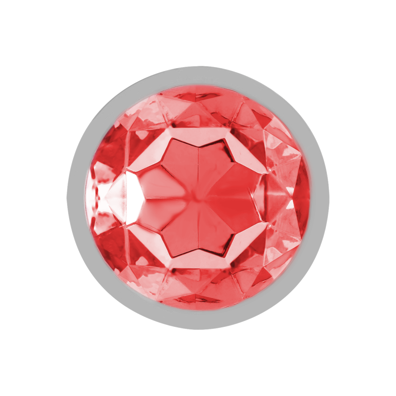 Intense - Plug Anal En Métal Avec Cristal Rouge Taille M | Vybes.it