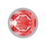 Intense - Plug Anal En Métal Avec Cristal Rouge Taille M | Vybes.it