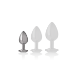 Intense - Plug Anal En Métal Aluminium Avec Cristal Dargent Taille