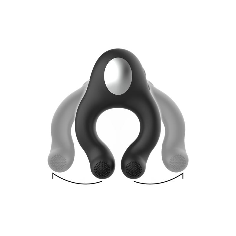 Black&Silver - Vibratorring Aus Silikon, 3 Motoren