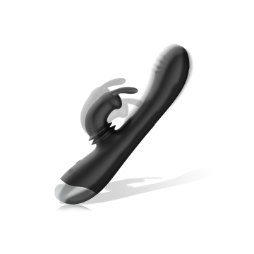 Black&Silver - Dj. Stimolatore Coniglio In Silicone Ricaricabile