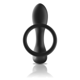 BLACK&SILVER - MASAJEADOR ANAL CONTROL REMOTO SILICONA RECARGABLE NEGRO