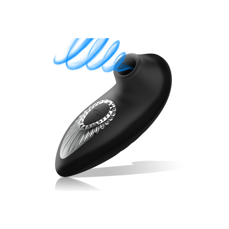 Black&Silver - Drake Deluxe Sucking Vibe Rechargeable Silicone