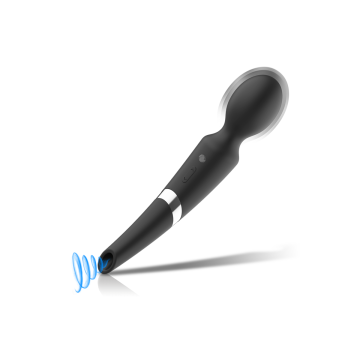 Black&Silver - Beck Wand Y Succionador 2 En 1 Silicona | Vybes.it