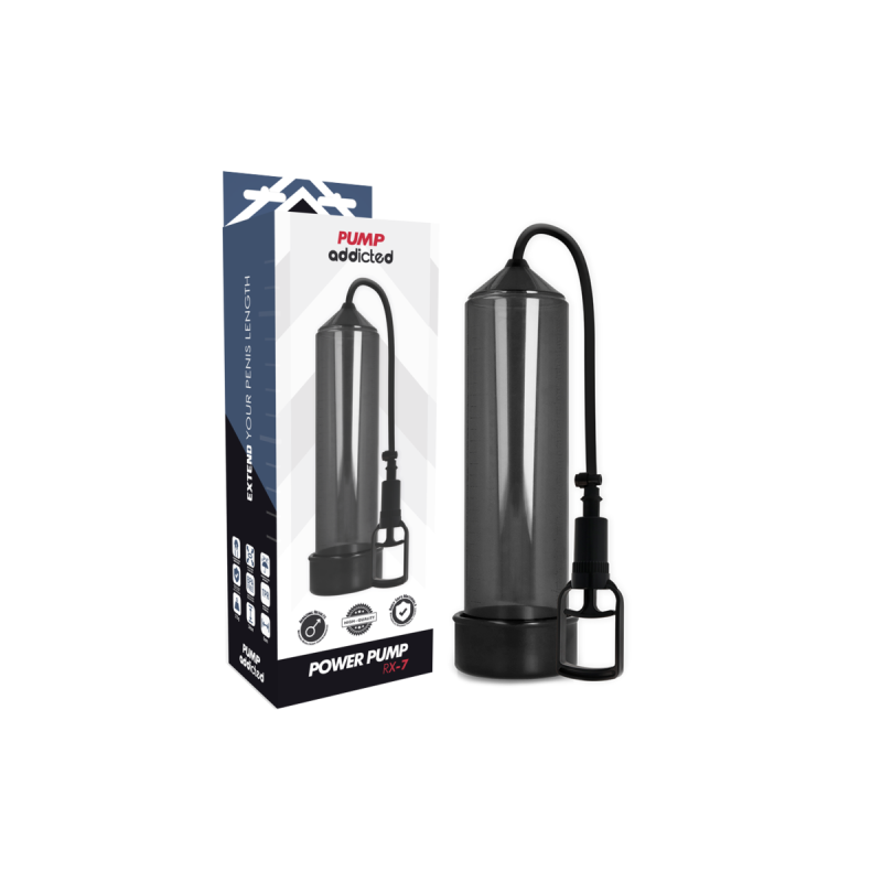 Pump Addicted - Bomba Erección Rx7 Negro | Vybes.it