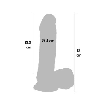 Get Real - Gode 18 Cm Avec Billes Vibrateur Skin | Vybes.it
