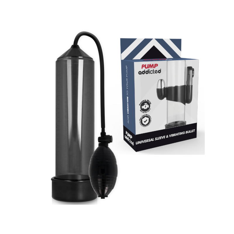 Pump Addicted - Bomba Erección Rx3 Negro Con Vibrador | Vybes.it