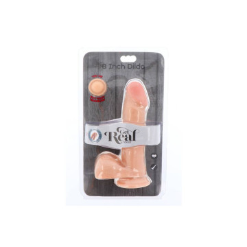 Get Real - Dual Density Dildo 18 Cm Con Testículos Natural |