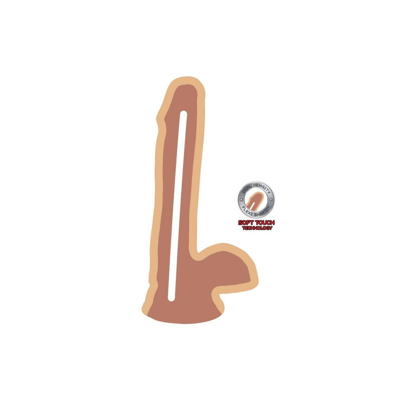 Get Real - Gode Double Densité 17 Cm Balles Peau | Vybes.it
