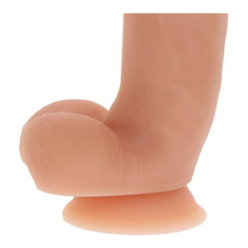 GET REAL - DILDO SILICONA 18 CM CON TESTÍCULOS NATURAL