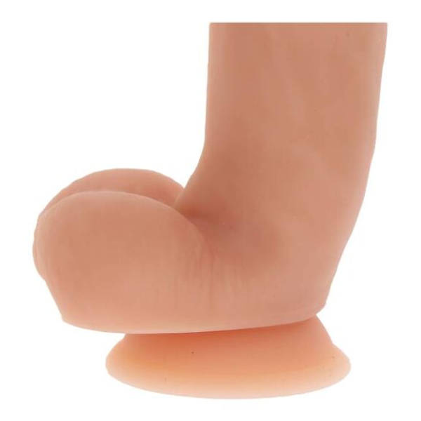 GET REAL - DILDO SILICONA 18 CM CON TESTÍCULOS NATURAL