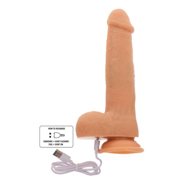 GET REAL - PELLE DILDO VIBRANTE CON PERLINE ROTANTI