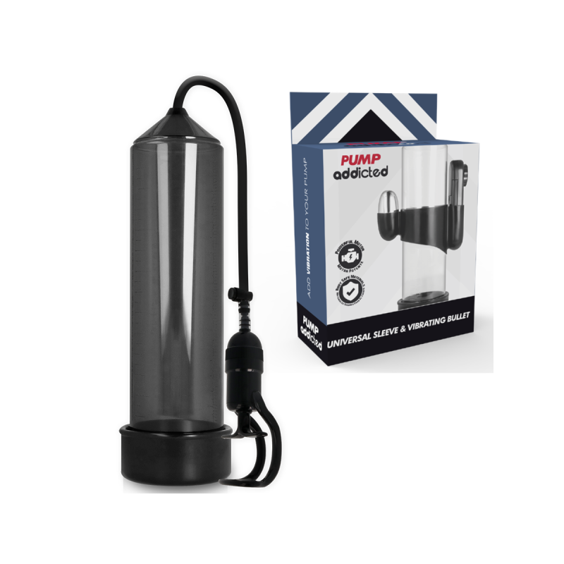 Pump Addicted - Bomba Erección Rx5 Negro Con Vibrador | Vybes.it