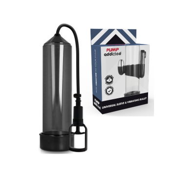 Pump Addicted - Bomba Erección Rx7 Negro Con Vibrador | Vybes.it