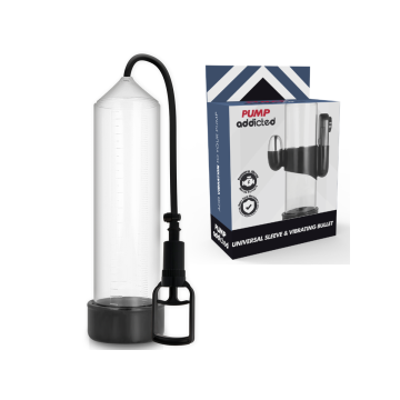 Pump Addicted - Bomba Erección Rx7 Transparente Con Vibrador |