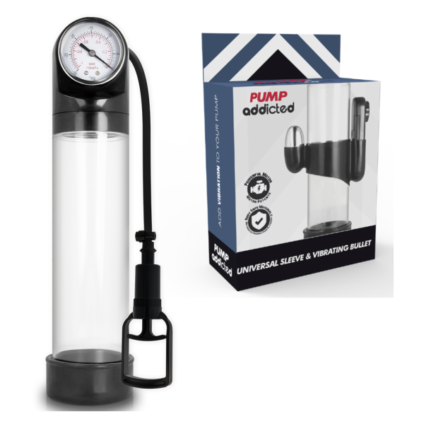 PUMP ADDICTED - RX9 TRANSPARENT ERECTION PUMP WITH VIBRATOR