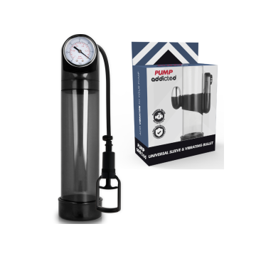 Pump Addicted - Bomba Erección Rx9 Negro Con Vibrador | Vybes.it