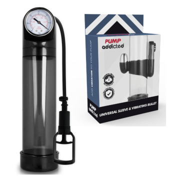 PUMP ADDICTED - POMPA PER L'EREZIONE RX9 NERA CON VIBRATORE