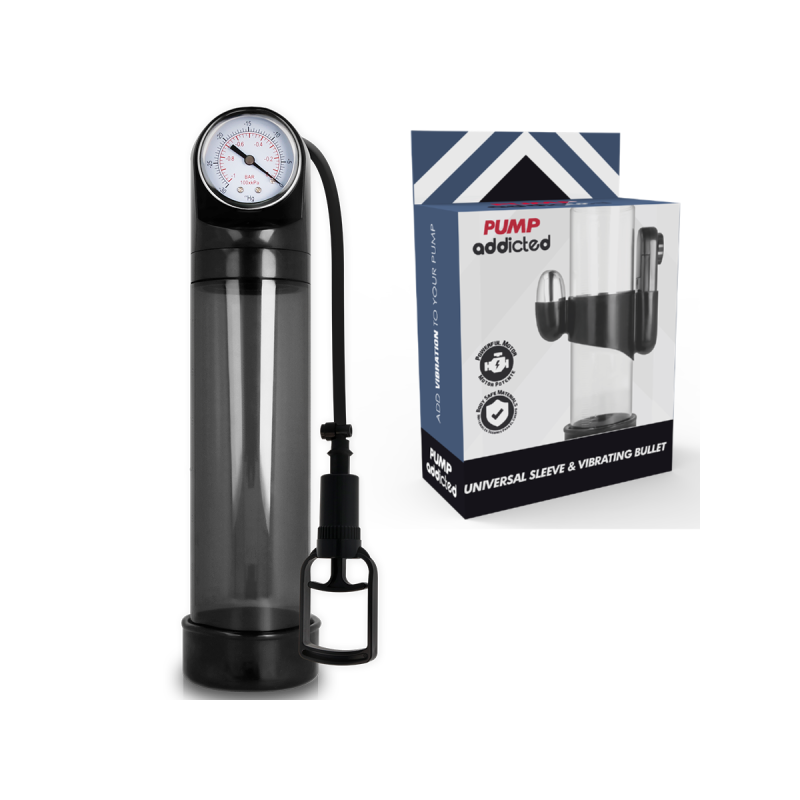 Pump Addicted - Bomba Erección Rx9 Negro Con Vibrador | Vybes.it