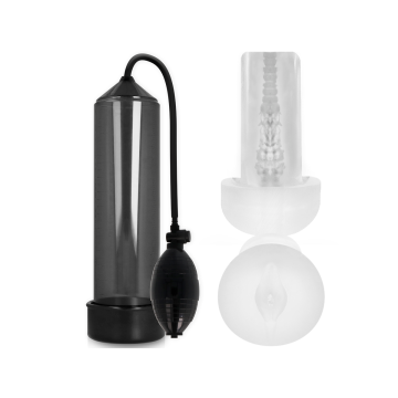 Pump Addicted - Rx3 Bomba Erección Negro Con Masturbador | Vybes.it