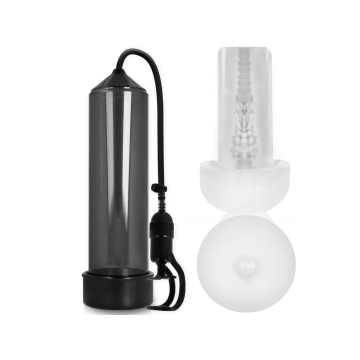 Pump Addicted - Bomba Erección Rx5 Black Con Masturbador | Vybes.it