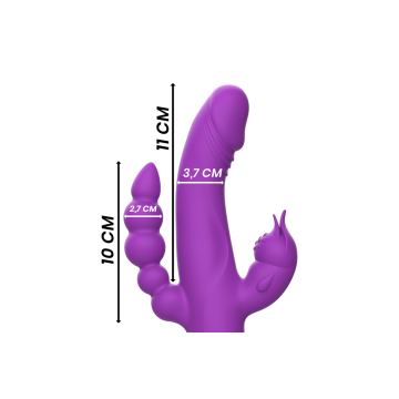 Intense - Casanova Vibrador Rabbit Silicona Triple Motor Morado |