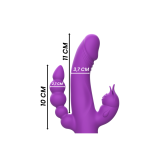 Intense - Casanova Vibrador Rabbit Silicona Triple Motor Morado |